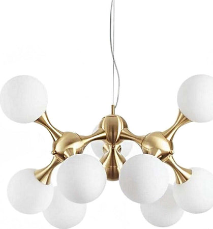 Lampadario-classico-Ideal-Lux-NODI-OTTONE-SP9-241036-E14-LED-vetro-metallo-lampada-soffitto