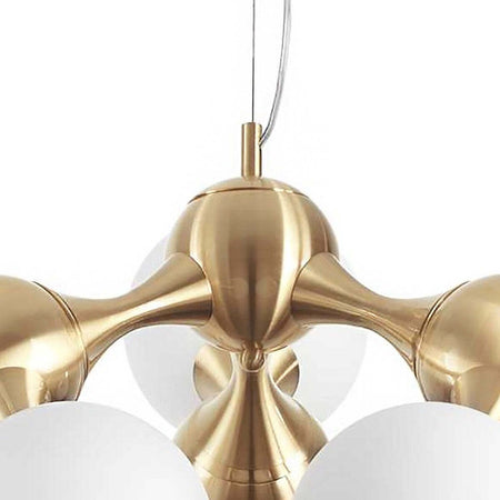Lampadario-classico-Ideal-Lux-NODI-OTTONE-SP9-241036-E14-LED-vetro-metallo-lampada-soffitto