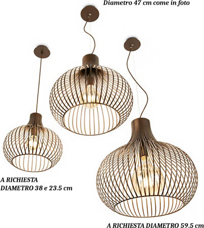 Lampadario-classico-Ideal-Lux-ONION-205304-E27-LED-metallo-sospensione