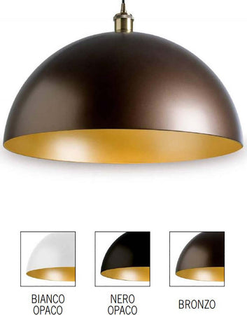 Lampadario-classico-Illuminando-CUPOLA-E27-LED-metallo-monoemissione-sospensione
