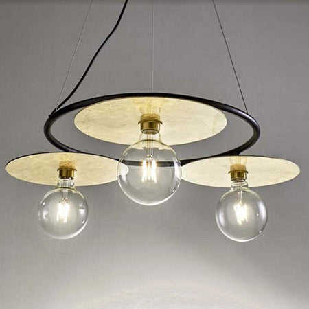 Lampadario-classico-Illuminando-PUB-SP3PUBNR+DISCO25FO-E27-LED-metallo-sospensione