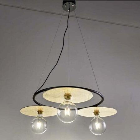 Lampadario-classico-Illuminando-PUB-SP3PUBNR+DISCO25FO-E27-LED-metallo-sospensione