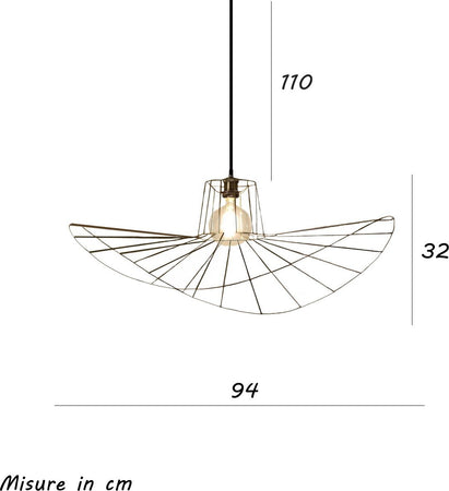 Lampadario-classico-Illuminando-SOMBRERO-SP-E27-LED-metallo-sospensione-lampada-soffitto