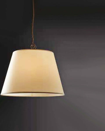 Lampadario-classico-Illuminando-STREET-SOFT-SP-35-LED-sospensione-pergamena-avorio-treccia-metallo-brunito-interni-E27