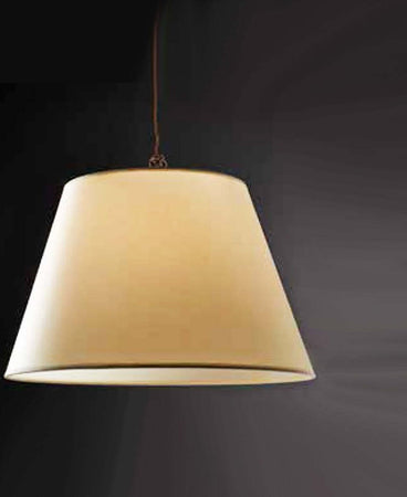 Lampadario-classico-Illuminando-STREET-SOFT-SP-40-LED-sospensione-pergamena-avorio-treccia-metallo-brunito-interni-E27