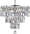 Lampadario-Classico-Impero-Acciaio-Cromo-Vetro-5-Luci-E14