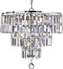 Lampadario-Classico-Impero-Acciaio-Cromo-Vetro-5-Luci-E14