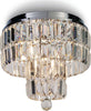Lampadario-Classico-Impero-Acciaio-Cromo-Vetro-Trasparente-4-Luci-E14