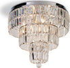 Lampadario-Classico-Impero-Acciaio-Cromo-Vetro-Trasparente-6-Luci-E14