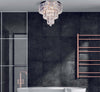 Lampadario-Classico-Impero-Acciaio-Cromo-Vetro-Trasparente-6-Luci-E14