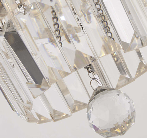 Lampadario-Classico-Impero-Acciaio-Cromo-Vetro-Trasparente-6-Luci-E14