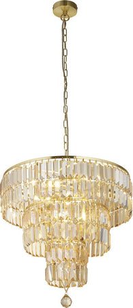 Lampadario-Classico-Impero-Acciaio-Ottone-Vetro-5-Luci-E14