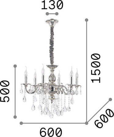 Lampadario-Classico-Impero-Metallo-Cristallo-Argento-6-Luci-E14