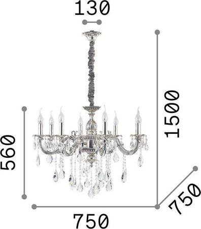 Lampadario-Classico-Impero-Metallo-Cristallo-Argento-8-Luci-E14