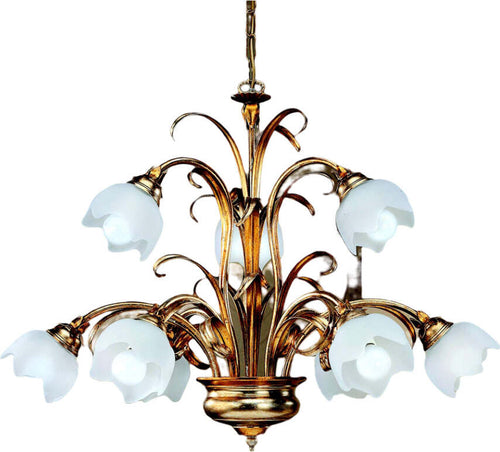 Lampadario-Classico-In-Ferro-Argento-Mecca-9-Luci-Alcidi