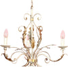 Lampadario-Classico-In-Ferro-Bianco-Oro-Polvere-3-Luci-Sterna