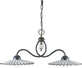 Lampadario-Classico-L'Aquila-Metallo-Ceramica-Nero-Sfumato-Rame-31Cm-2-Luci-E27