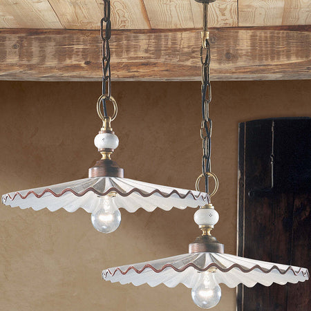 Lampadario-Classico-L'Aquila-Metallo-E-Ceramica-Nero-Sfumato-Rame-1-Luce-E27
