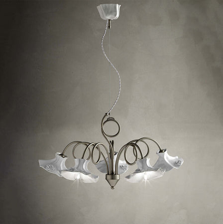 Lampadario-Classico-Lecco-Metallo-E-Ceramica-Argento-Decorato-5-Luci-E14