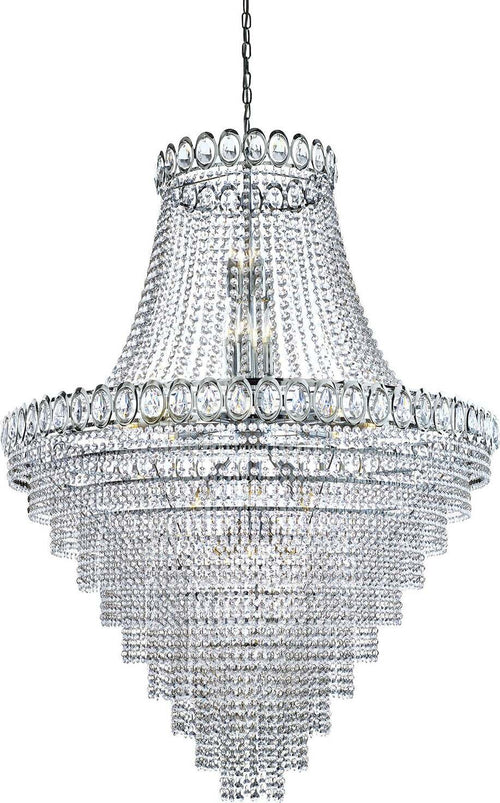 Lampadario-Classico-Louis-Phillipe-Acciaio-Cromo-Vetro-28-Luci-E14