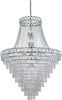 Lampadario-Classico-Louis-Phillipe-Acciaio-Cromo-Vetro-28-Luci-E14