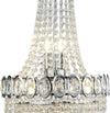 Lampadario-Classico-Louis-Phillipe-Acciaio-Cromo-Vetro-6-Luci-E14