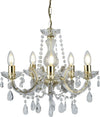 Lampadario-Classico-Marie-Therese-Acciaio-Adjustable-Cristallo-5-Luci-E14