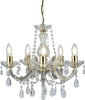 Lampadario-Classico-Marie-Therese-Acciaio-Adjustable-Cristallo-5-Luci-E14