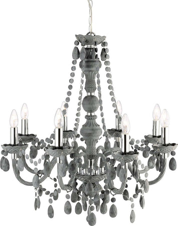 Lampadario-Classico-Marie-Therese-Acciaio-Cromo-Vetro-8-Luci-E14