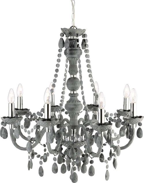 Lampadario-Classico-Marie-Therese-Acciaio-Cromo-Vetro-8-Luci-E14