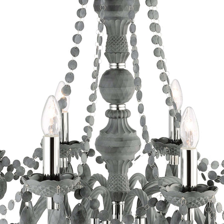 Lampadario-Classico-Marie-Therese-Acciaio-Cromo-Vetro-8-Luci-E14
