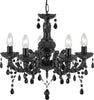 Lampadario-Classico-Marie-Therese-Vetro-Nero-Policarbonato-5-Luci-E14