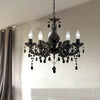 Lampadario-Classico-Marie-Therese-Vetro-Nero-Policarbonato-5-Luci-E14