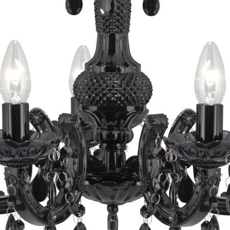 Lampadario-Classico-Marie-Therese-Vetro-Nero-Policarbonato-5-Luci-E14