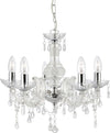 Lampadario-Classico-Marie-Therese-Vetro-Trasparente-Policarbonato-5-Luci-E14