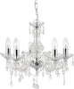Lampadario-Classico-Marie-Therese-Vetro-Trasparente-Policarbonato-5-Luci-E14