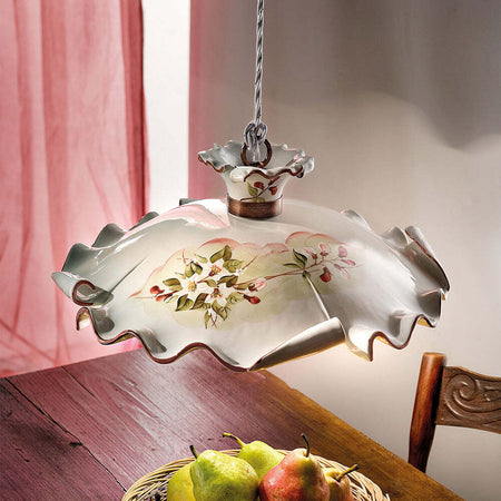 Lampadario-Classico-Milano-Metallo-E-Ceramica-Nero-Sfumato-Rame-43Cm-1-Luce-E27