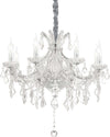 Lampadario-Classico-Napoleon-Metallo-Cristallo-Cromo-8-Luci-E14