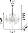 Lampadario-Classico-Napoleon-Metallo-Cristallo-Oro-8-Luci-E14