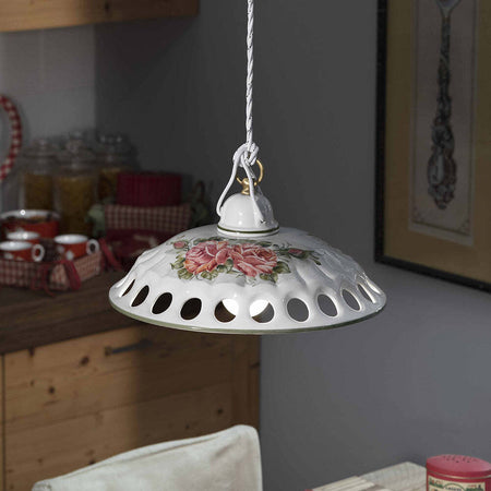 Lampadario-Classico-Napoli-Ceramica-E-Ottone-Satinato-Decorato-1-Luce-E27