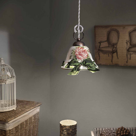 Lampadario-Classico-Napoli-Metallo-E-Ceramica-Nero-Sfumato-Rame-1-Luce-E14