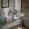 Lampadario-Classico-Napoli-Metallo-E-Ceramica-Nero-Sfumato-Rame-5-Luci-E14