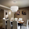 Lampadario-Classico-Opera-Vetro,Tessuto,Cristalloistallo-Bianco-6-Luci-E27