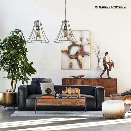 Lampadario-classico-Padana-Lampadari-BASKET-1114-S1-E27-LED-metallo-sospensione