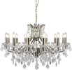 Lampadario-Classico-Parigi-Acciaio-Ottone-Vetro-Trasparente-12-Luci-E14