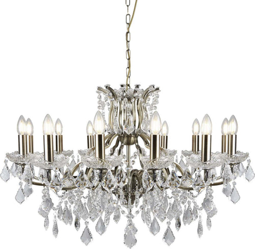 Lampadario-Classico-Parigi-Acciaio-Ottone-Vetro-Trasparente-12-Luci-E14