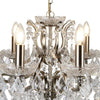 Lampadario-Classico-Parigi-Acciaio-Ottone-Vetro-Trasparente-8-Luci-E14