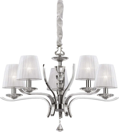 Lampadario-Classico-Pegaso-Metallo-Bianco-5-Luci-E14