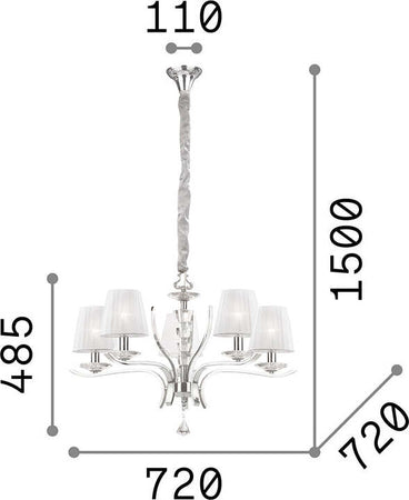 Lampadario-Classico-Pegaso-Metallo-Bianco-5-Luci-E14