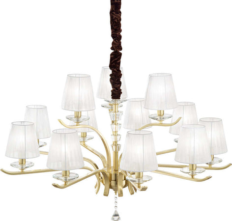Lampadario-Classico-Pegaso-Metallo-Ottone-12-Luci-E14